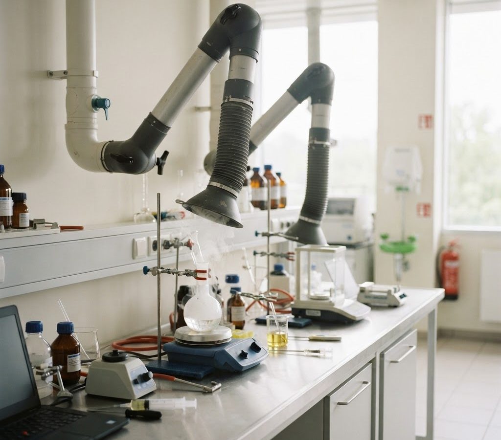 Lokal Emiş Sistemleri — HEF2LAB laboratuvar ürünü